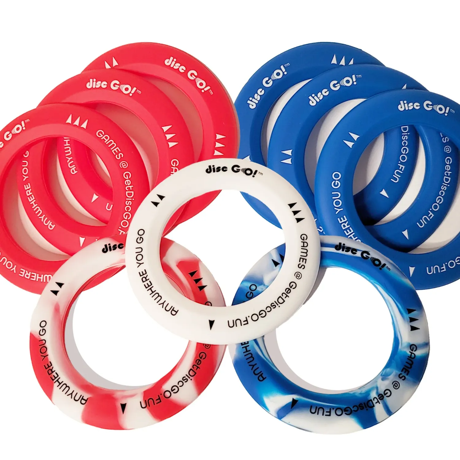 DiscGo Mini Disc Games- Red, White, Blue