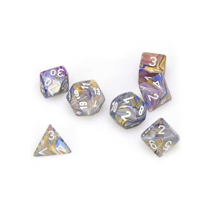 Chessex: Poly 7 Set - Festive - Carousel w/ White