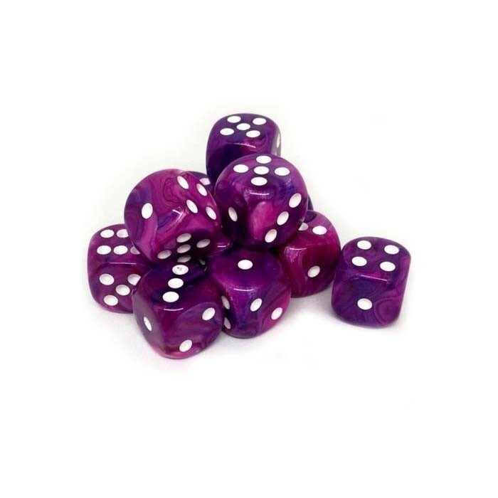 Chessex: 16mm D6 - Festive - Violet w/ White