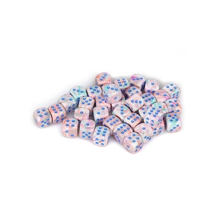 Chessex: 12mm D6 - Festive - Pop Art w/ Blue