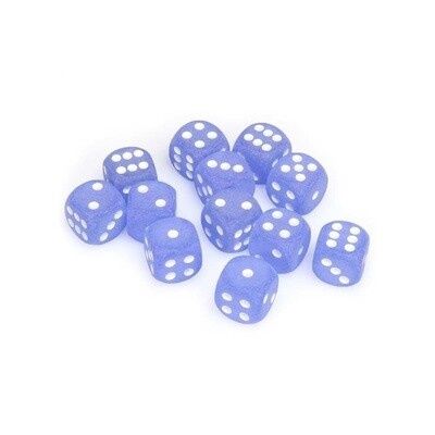 Chessex: 16mm D6 - Frosted - Blue w/ White