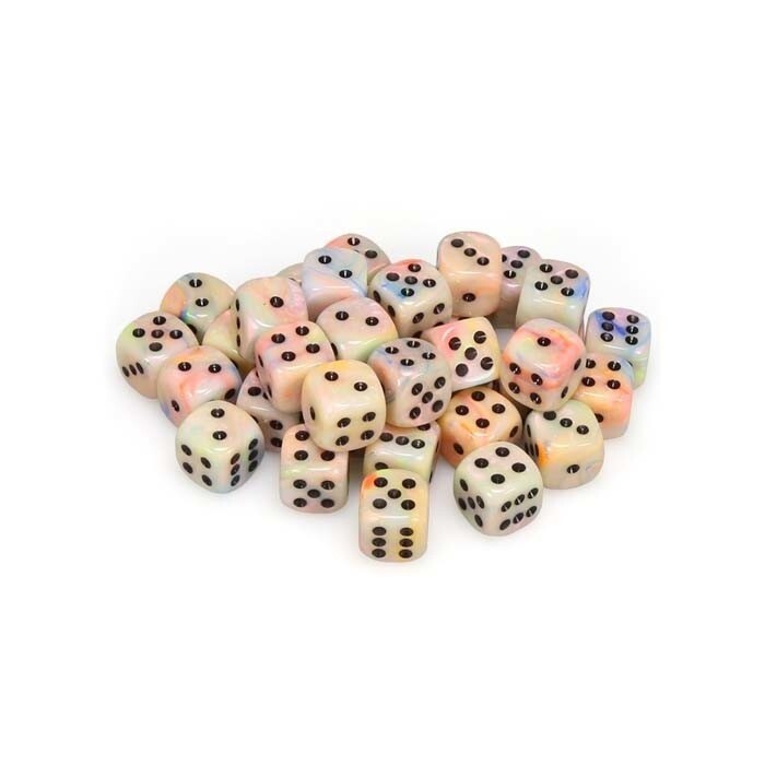 Chessex: 12mm D6 - Festive - Circus w/ Black
