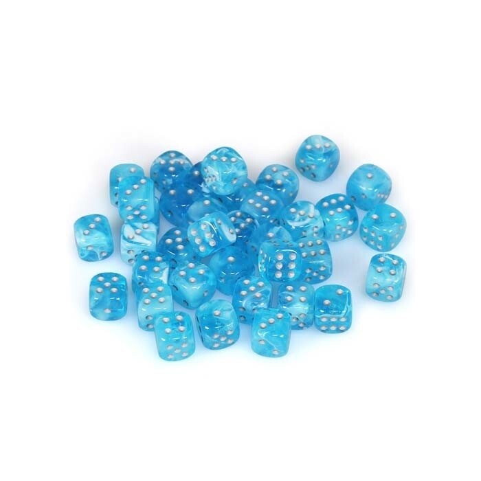 Chessex: 12mm D6 - Luminary - Sky w/ Silver