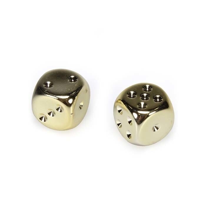 Chessex: Pair D6 - Gold Plated