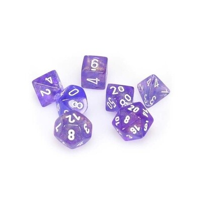 Chessex: Poly 7 Set - Borealis - Purple w/ White