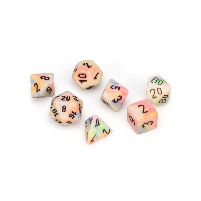 Chessex: Poly 7 Set - Festive - Circus w/ Black