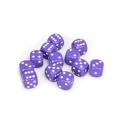 Chessex: 16mm D6 - Opaque - Purple w/ White