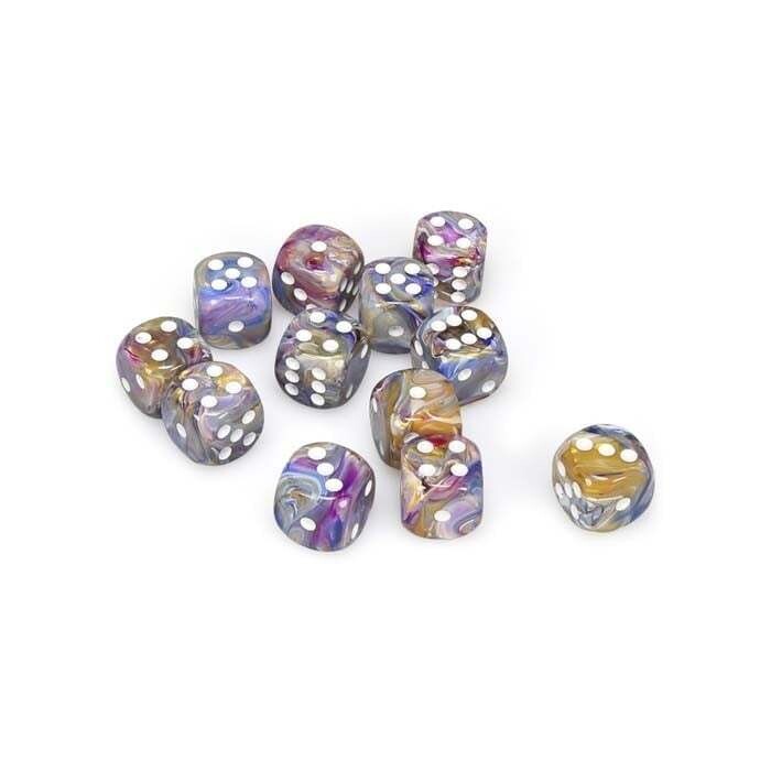 Chessex: 16mm D6 - Festive - Carousel w/ White