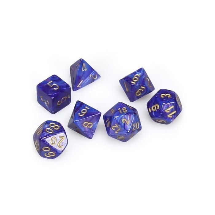 Chessex: Poly 7 Set - Lustrous - Purple w/ Gold