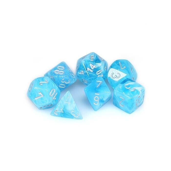 Chessex: Poly 7 Set - Luminary - Sky w/ Silver