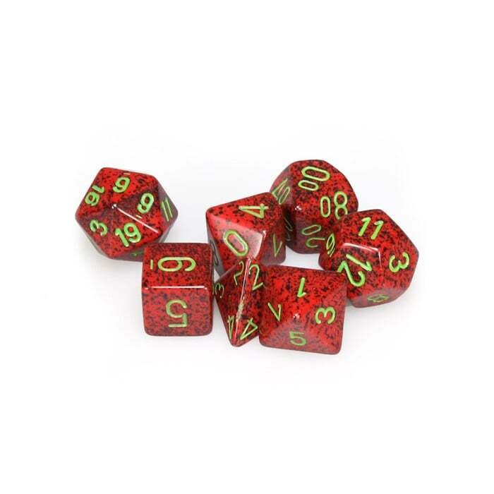Chessex: Poly 7 Set - Speckled - Strawberry