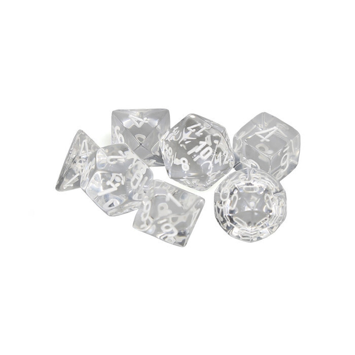 Chessex: Poly 7 Set - Translucent - Clear