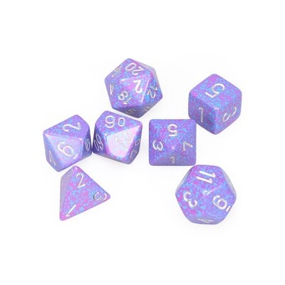 Chessex: Poly 7 Set - Speckled - Silver Tetra