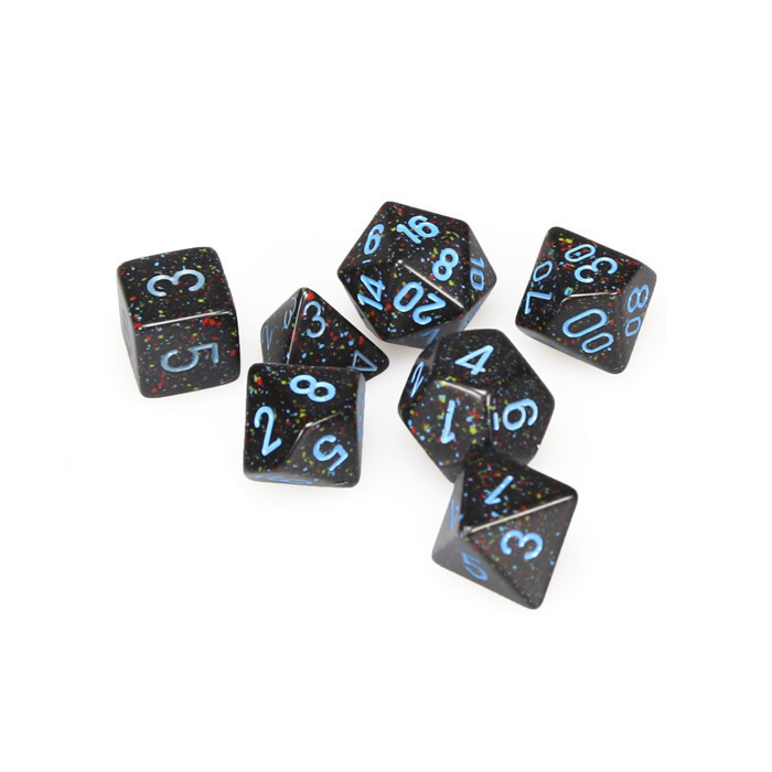 Chessex: Poly 7 Set - Speckled - Blue Stars