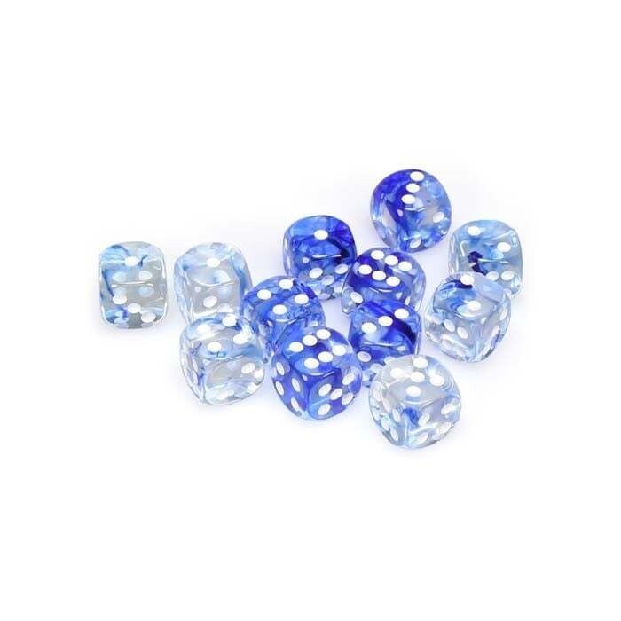 Chessex: 16mm D6 - Nebula - Dark Blue w/ White