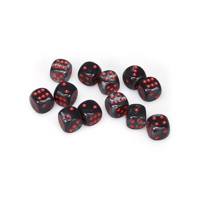 Chessex: 16mm D6 - Velvet - Black w/ Red