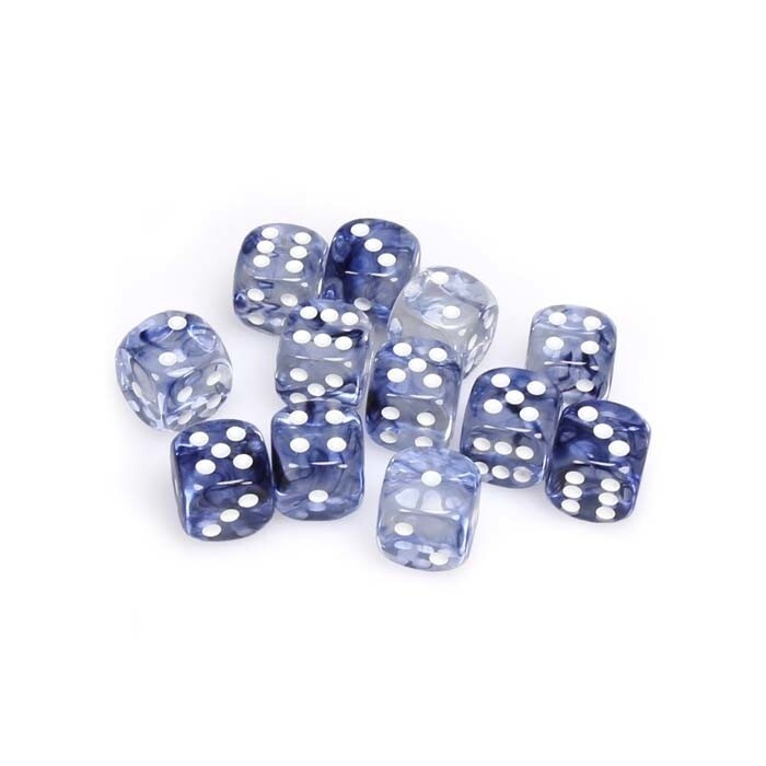 Chessex: 16mm D6 - Nebula - Black w/ White