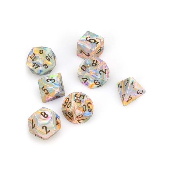 Chessex: Poly 7 Set - Festive - Vibrant w/ Brown