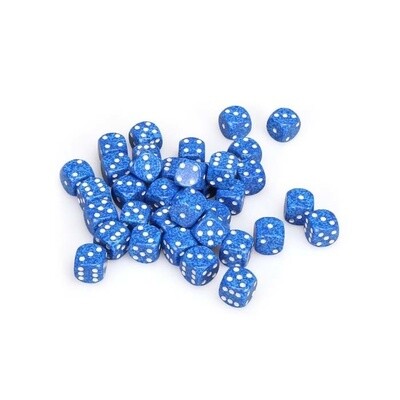 Chessex: 12mm D6 - Speckled - Water w/ White