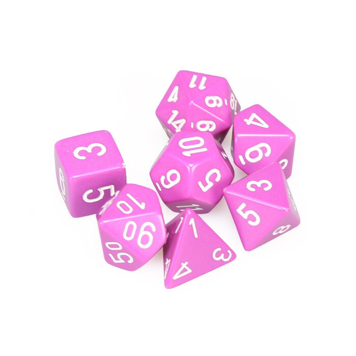 Chessex: Poly 7 Set - Opaque - Light Purple w/ White
