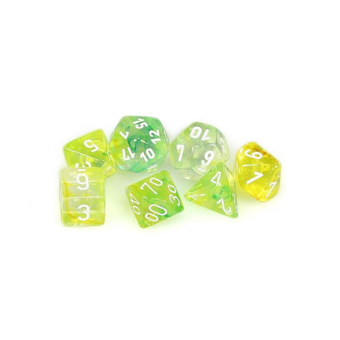Chessex: Poly 7 Set - Nebula - Spring w/ White