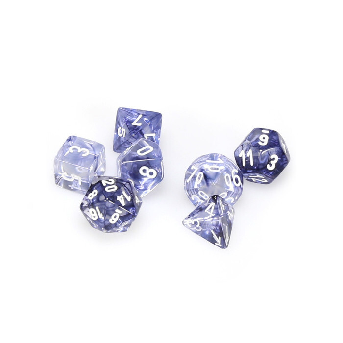 Chessex: Poly 7 Set - Nebula - Black w/ White