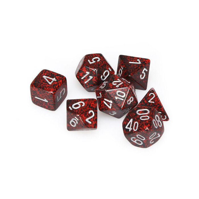Chessex: Poly 7 Set - Speckled - Silver Volcano