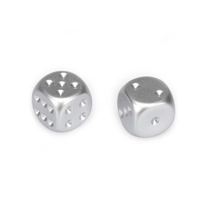 Chessex: Pair D6 - Aluminum Plated