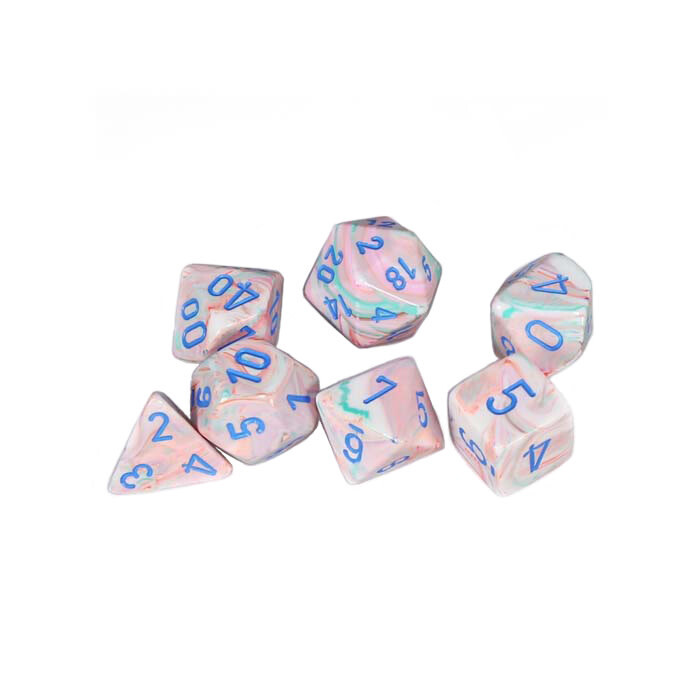 Chessex: Poly 7 Set - Festive - Pop Art w/ Blue