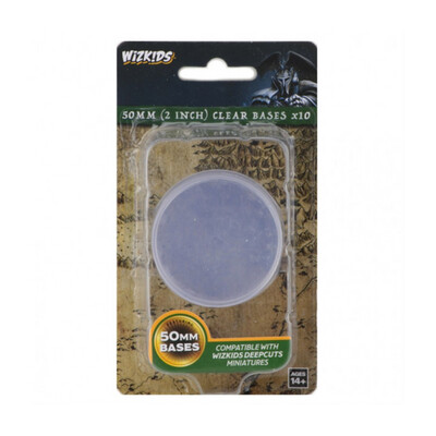 WizKids: Deep Cuts - 50mm Round Bases - Clear