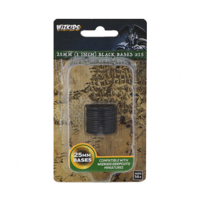 WizKids: Deep Cuts - 25mm Round Bases - Black