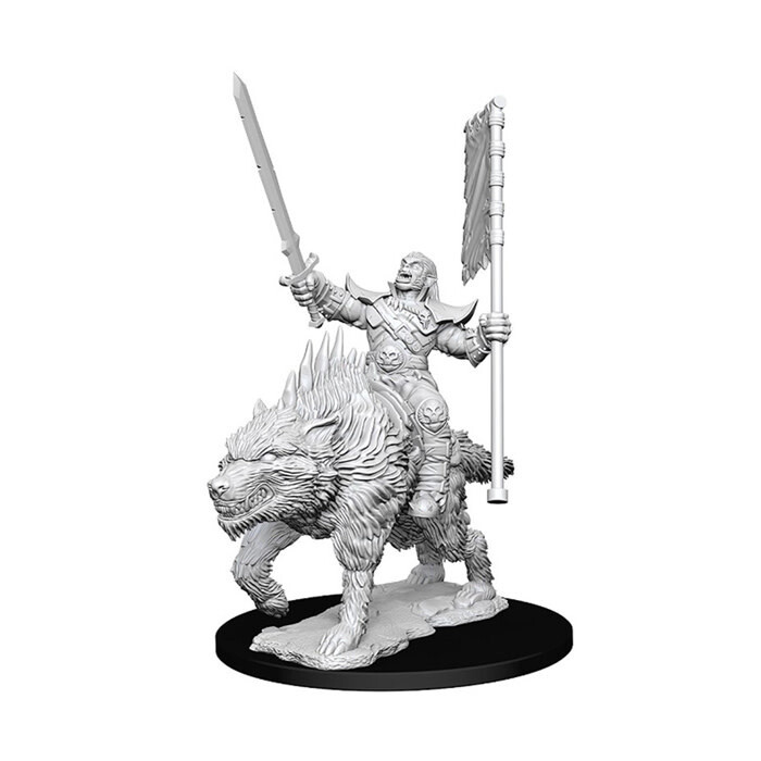 Pathfinder Battles: Deep Cuts - Orc on Direwolf