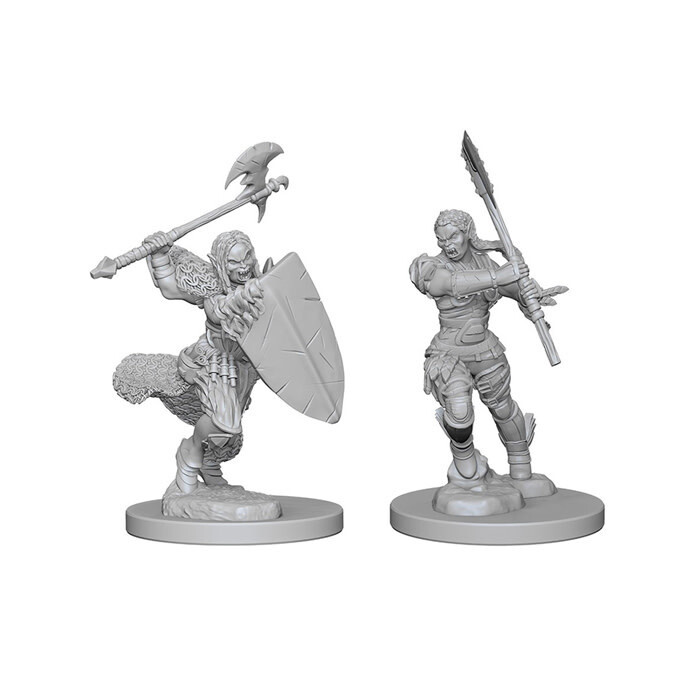 Pathfinder Battles: Deep Cuts - Half-Orc Female Barbarian