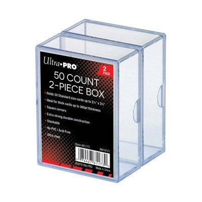Ultra Pro: Deck Box - Clear 2-Piece - 50 Count (2)