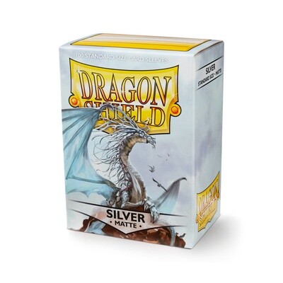 Dragon Shield: Sleeves - Standard - Matte Silver (100)