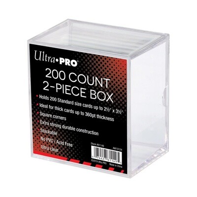 Ultra Pro: Deck Box - Clear 2-Piece - 200 Count