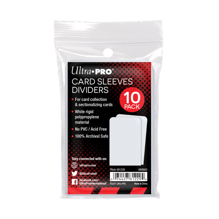 Ultra Pro: Dividers - Semi-Rigid White
