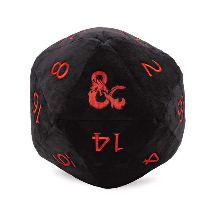 Ultra Pro: Novelty Plush - Jumbo d20 - Black w/ Red (D&amp;D)
