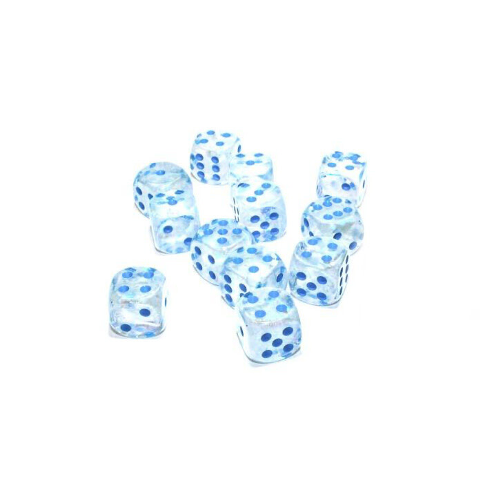 Chessex: 16mm D6 - Borealis - Icicle w/ Light Blue