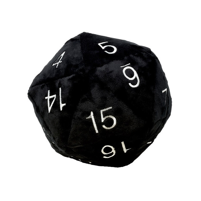 Ultra Pro: Novelty Plush - Jumbo d20 - Black w/ White