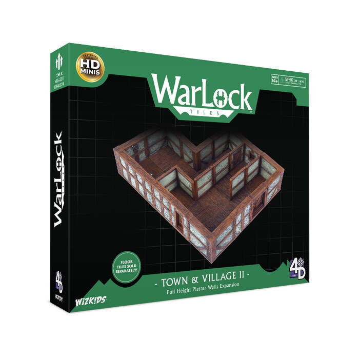 WarLock Tiles: Town &amp; Village II - Full Height Plaster Walls Expansion