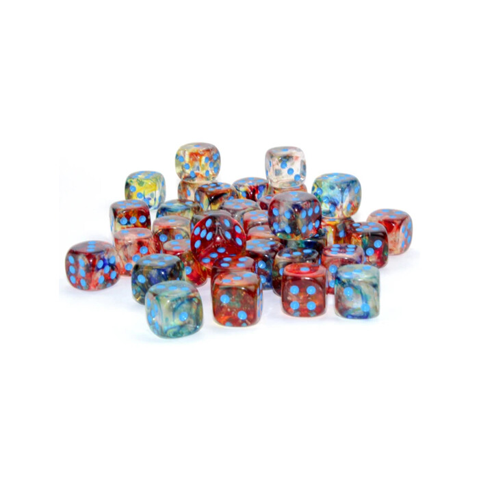 Chessex: 12mm D6 - Nebula - Primary w/ Blue