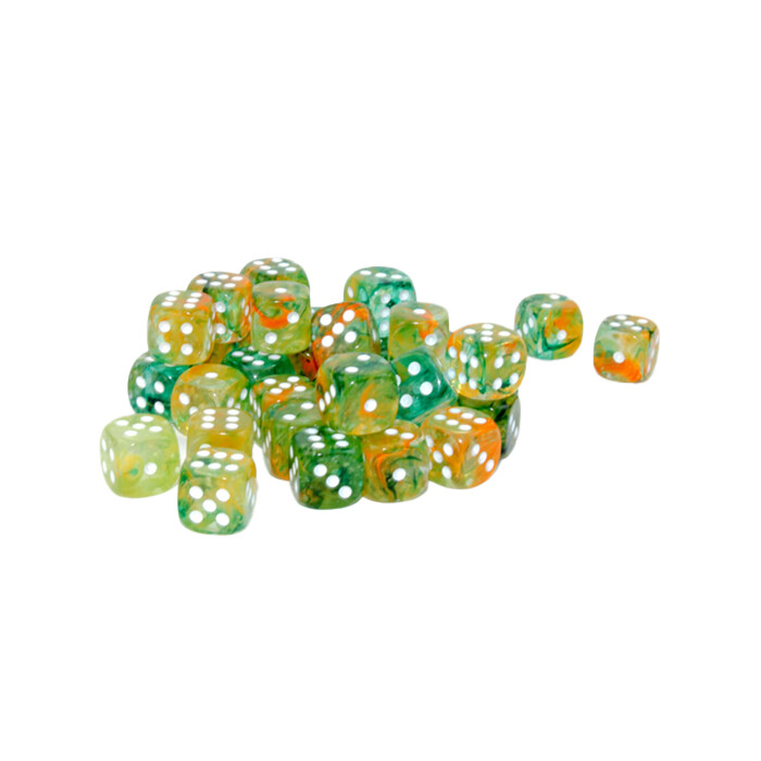 Chessex: 12mm D6 - Nebula - Spring w/ White