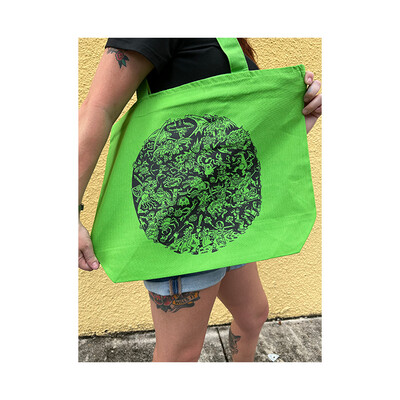 Tote: TATE&#39;S x Greg Kletsel - Lime Green - Zippered