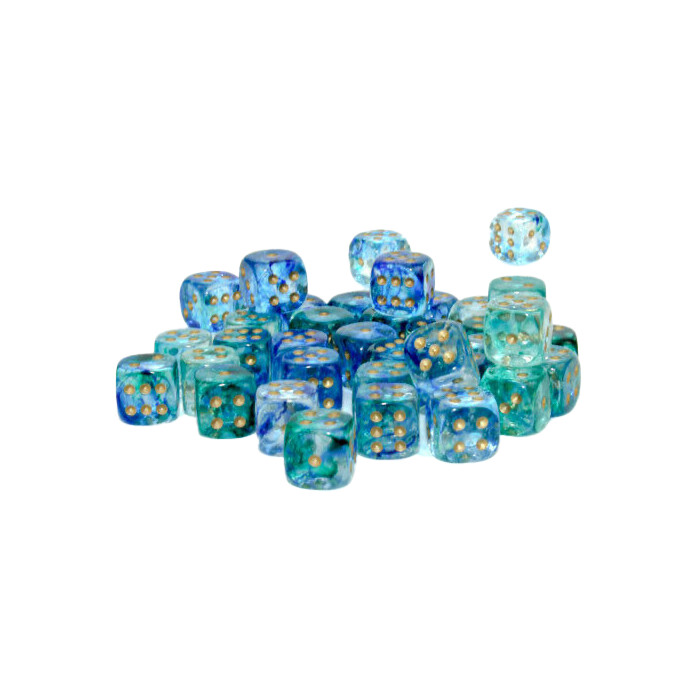 Chessex: 12mm D6 - Nebula - Oceanic w/ Gold