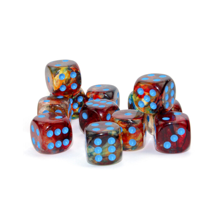 Chessex: 16mm D6 - Nebula - Primary w/ Blue