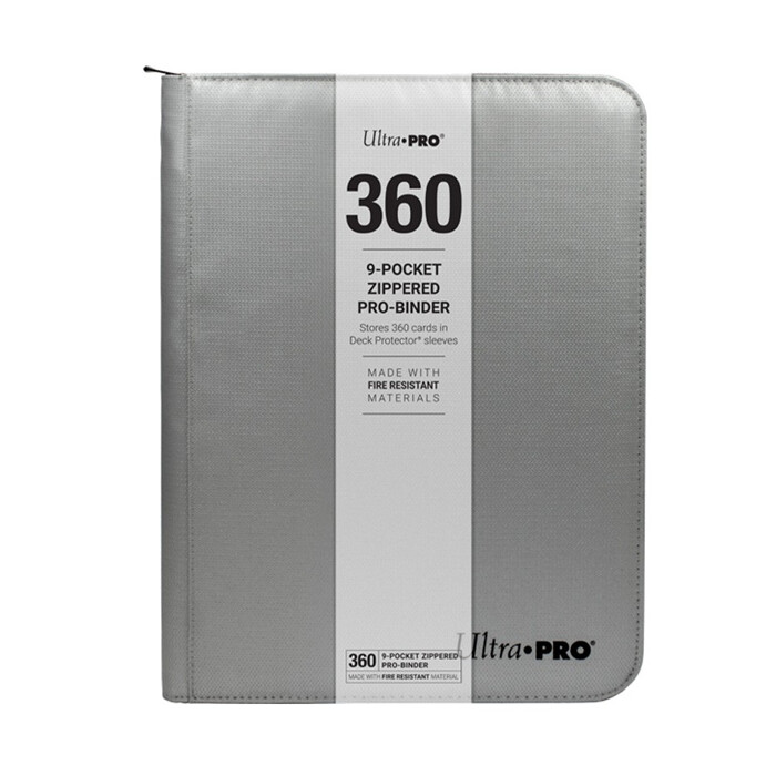Ultra Pro: PRO-Binder - 9-Pocket - Zippered - Fire Resistant - Silver