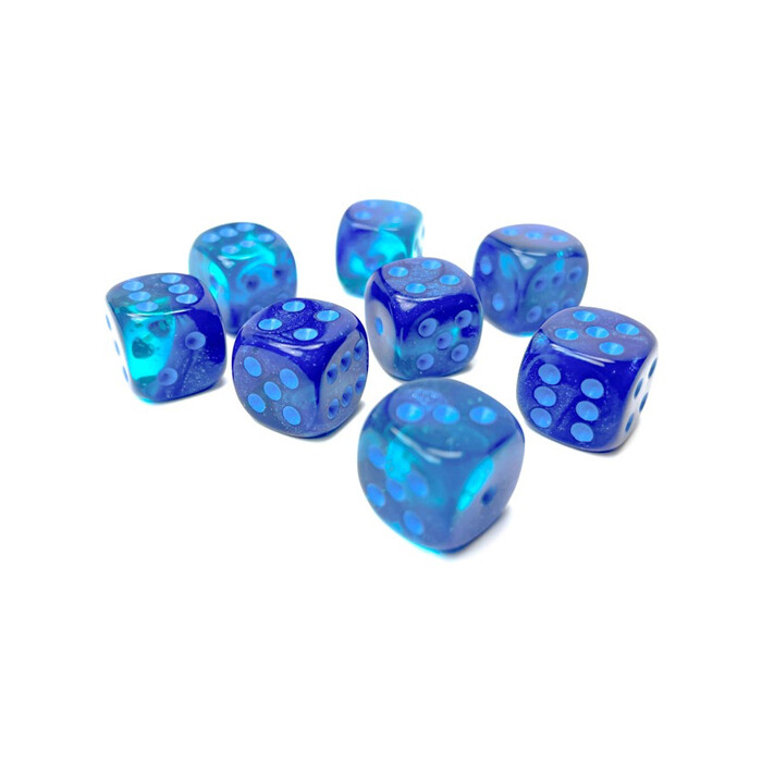 Chessex: 12mm D6 - Gemini - Blue-Blue w/ Light Blue