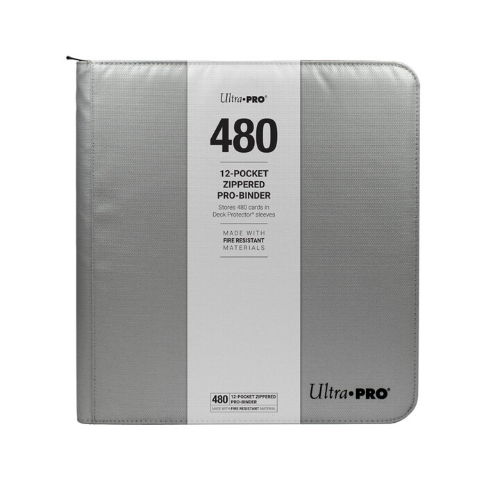 Ultra Pro: PRO-Binder - 12-Pocket - Zippered - Fire Resistant - Silver