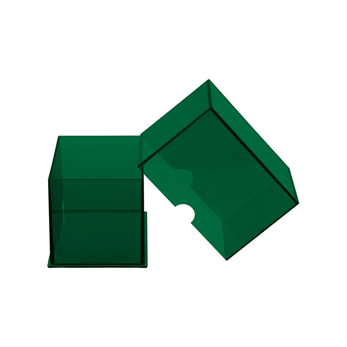 Ultra Pro: Deck Box - Clear 2-Piece - Eclipse - Emerald Green